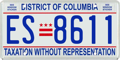 DC license plate ES8611