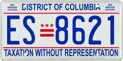 DC license plate ES8621