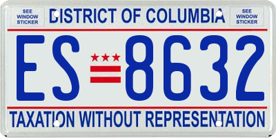 DC license plate ES8632