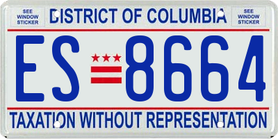 DC license plate ES8664