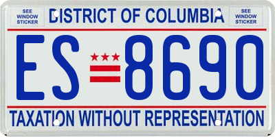 DC license plate ES8690