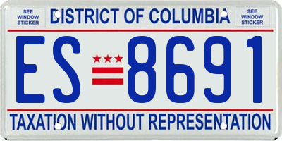 DC license plate ES8691