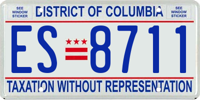 DC license plate ES8711