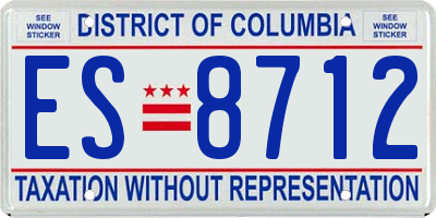 DC license plate ES8712