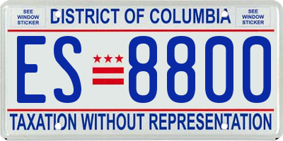 DC license plate ES8800
