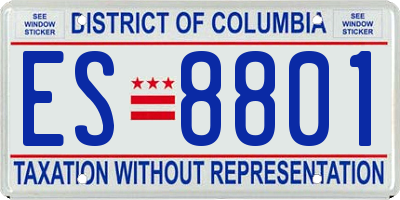 DC license plate ES8801