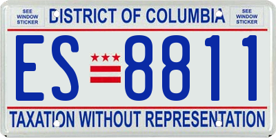 DC license plate ES8811