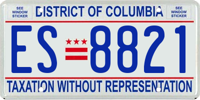 DC license plate ES8821
