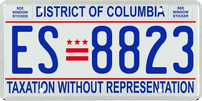 DC license plate ES8823
