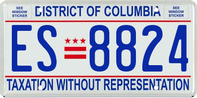 DC license plate ES8824