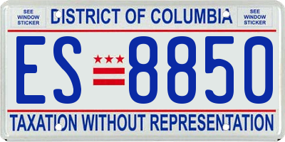 DC license plate ES8850
