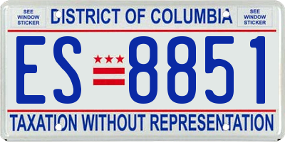 DC license plate ES8851