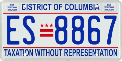 DC license plate ES8867