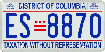 DC license plate ES8870