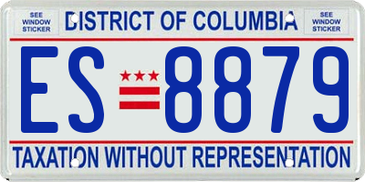 DC license plate ES8879