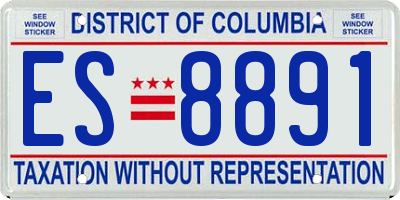 DC license plate ES8891