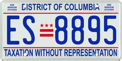 DC license plate ES8895