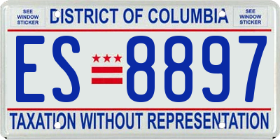 DC license plate ES8897