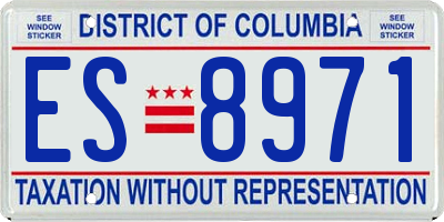 DC license plate ES8971