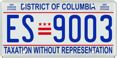 DC license plate ES9003