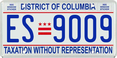 DC license plate ES9009