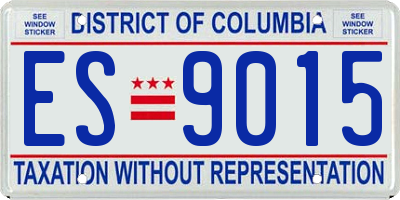 DC license plate ES9015