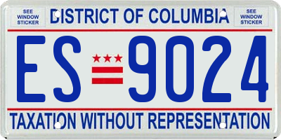 DC license plate ES9024