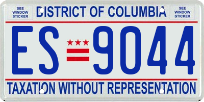 DC license plate ES9044