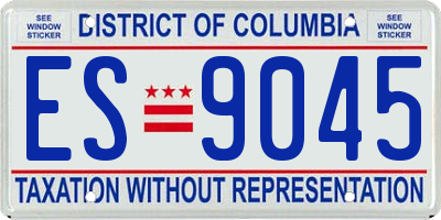 DC license plate ES9045