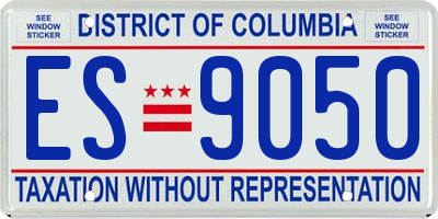 DC license plate ES9050