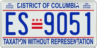 DC license plate ES9051
