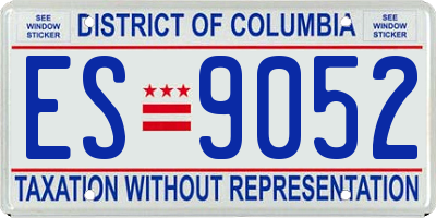 DC license plate ES9052
