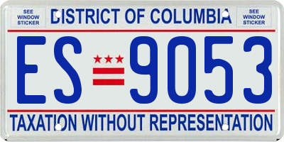 DC license plate ES9053