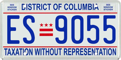 DC license plate ES9055