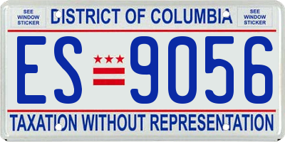 DC license plate ES9056