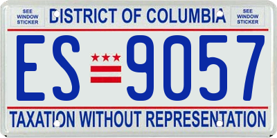 DC license plate ES9057