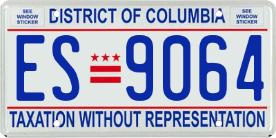 DC license plate ES9064