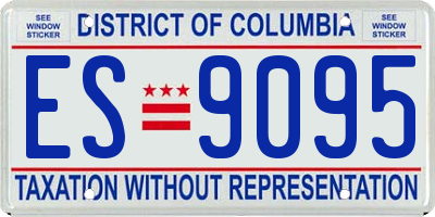 DC license plate ES9095
