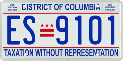 DC license plate ES9101