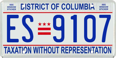 DC license plate ES9107