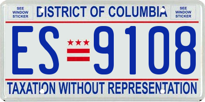 DC license plate ES9108