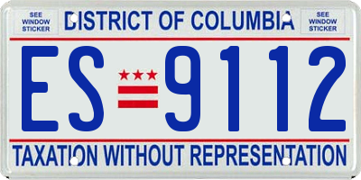 DC license plate ES9112