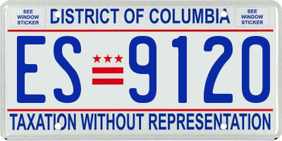 DC license plate ES9120