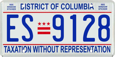 DC license plate ES9128