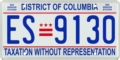 DC license plate ES9130
