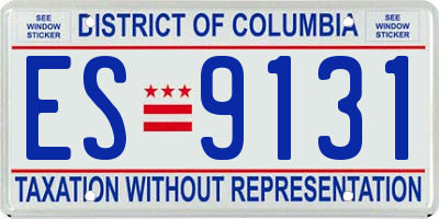 DC license plate ES9131