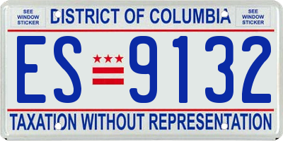 DC license plate ES9132