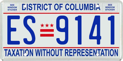 DC license plate ES9141