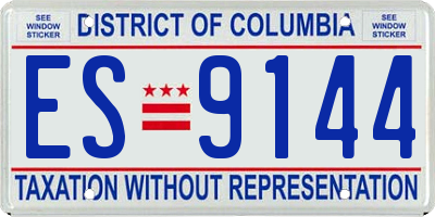 DC license plate ES9144