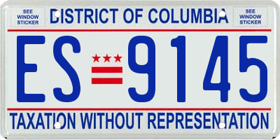 DC license plate ES9145